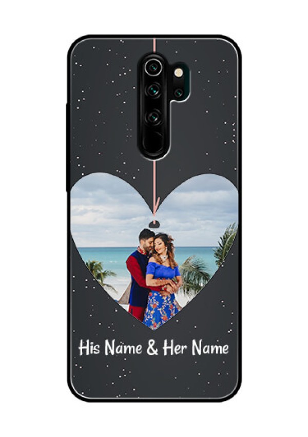 Redmi Note 8 Pro Custom Glass Phone Case  - Hanging Heart Design