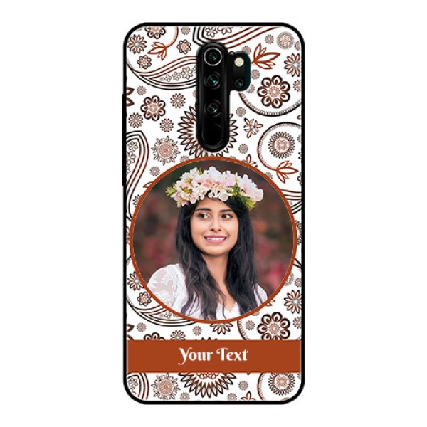 Redmi Note 8 Pro Custom Glass Mobile Case  - Abstract Floral Design 