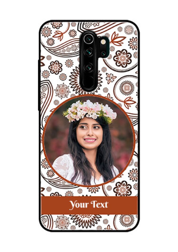 Redmi Note 8 Pro Custom Glass Mobile Case  - Abstract Floral Design 