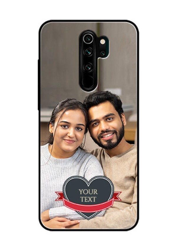Redmi Note 8 Pro Custom Glass Phone Case  - Just Married Couple Design