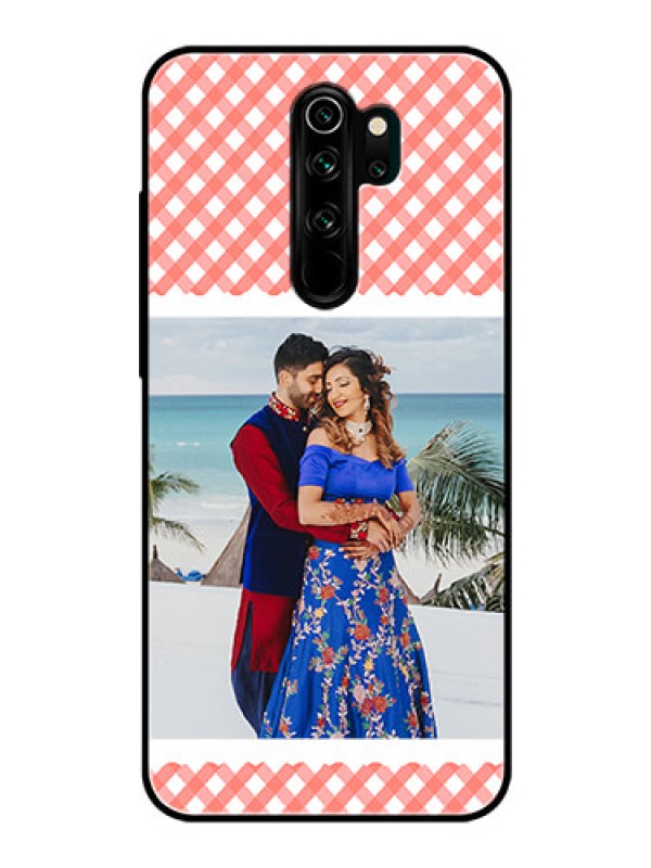 Custom Redmi Note 8 Pro Personalized Glass Phone Case  - Pink Pattern Design