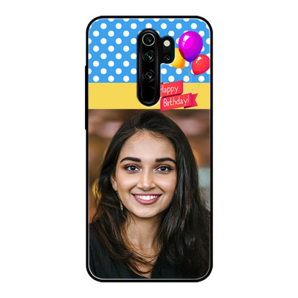Redmi Note 8 Pro Custom Glass Mobile Case  - Happy Birthday Design