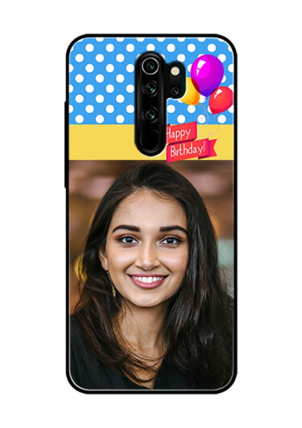 Redmi Note 8 Pro Custom Glass Mobile Case  - Happy Birthday Design