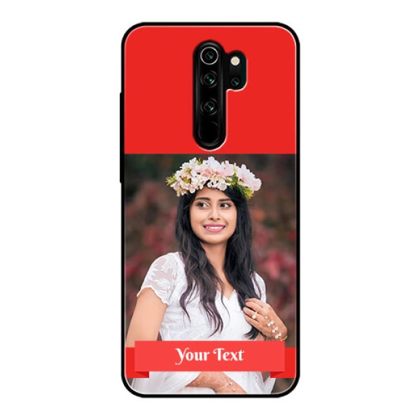 Redmi Note 8 Pro Custom Glass Phone Case - Simple Red Color Design Redmi Note 8 Pro Custom Glass Phone Case - Simple Red Color Design