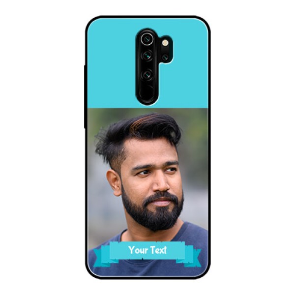 Redmi Note 8 Pro Personalized Glass Phone Case - Simple Blue Color Design Redmi Note 8 Pro Personalized Glass Phone Case - Simple Blue Color Design