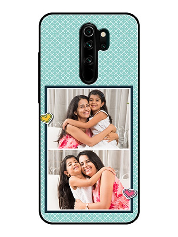 Custom Redmi Note 8 Pro Custom Glass Phone Case  - 2 Image Holder with Pattern Design