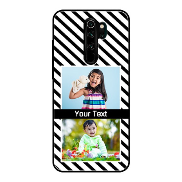 Redmi Note 8 Pro Photo Printing on Glass Case - Black And White Stripes Design Redmi Note 8 Pro Photo Printing on Glass Case - Black And White Stripes Design