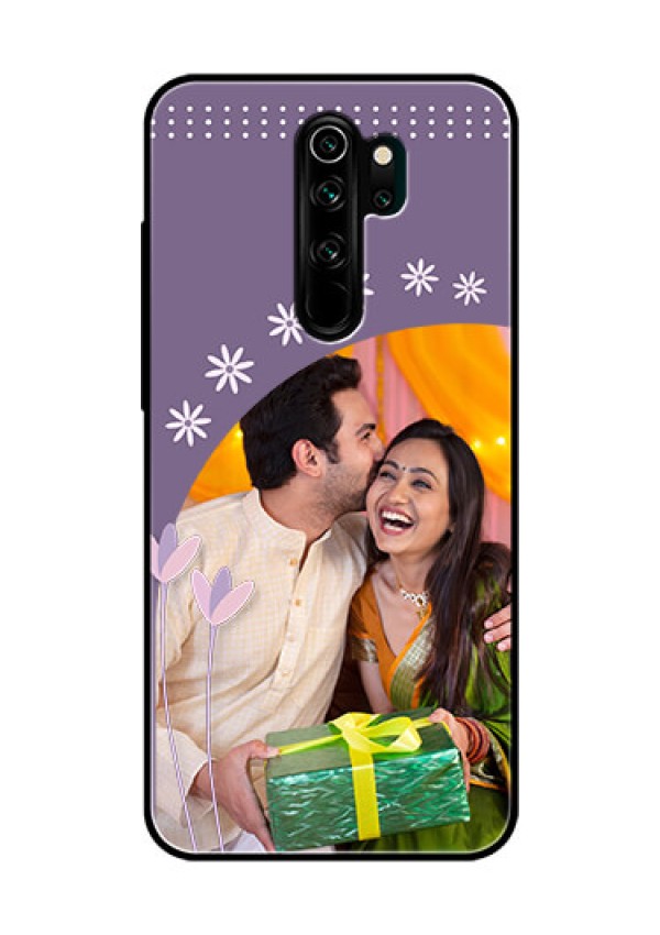 Redmi Note 8 Pro Custom Glass Mobile Case  - Lavender flowers design 