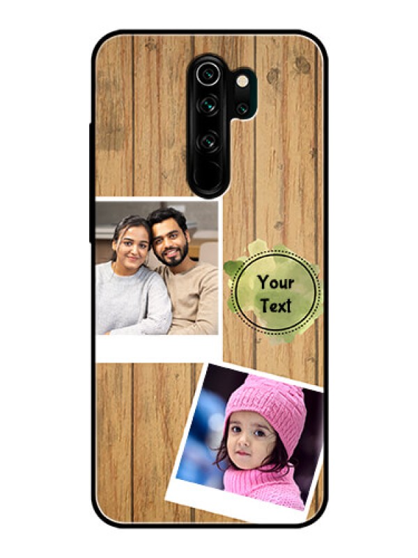 Custom Redmi Note 8 Pro Custom Glass Phone Case  - Wooden Texture Design