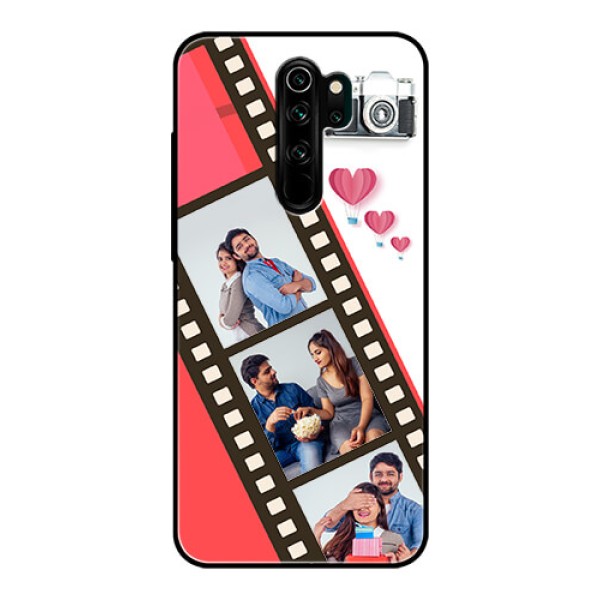 Redmi Note 8 Pro Personalized Glass Phone Case - 3 Image Holder with Film Reel Redmi Note 8 Pro Personalized Glass Phone Case - 3 Image Holder with Film Reel