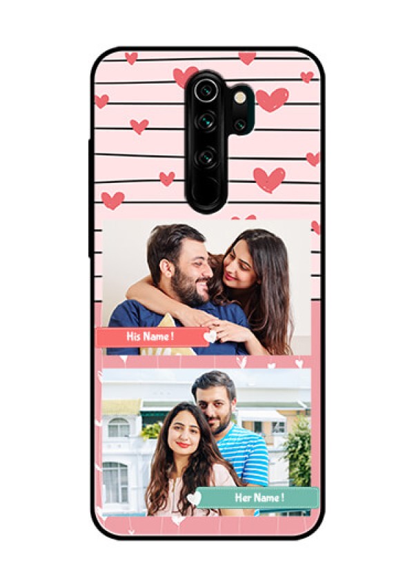 Redmi Note 8 Pro Custom Glass Mobile Case  - Photo with Heart Design