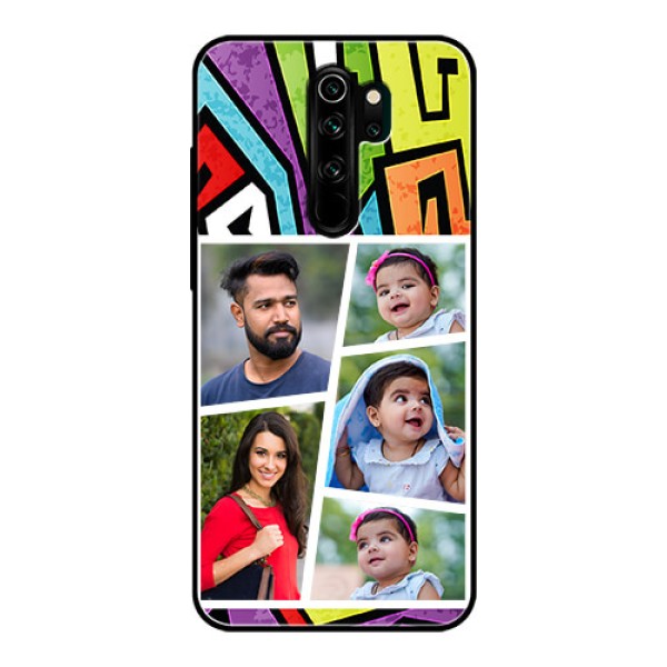 Redmi Note 8 Pro Custom Glass Phone Case - Graffiti pattern Design Redmi Note 8 Pro Custom Glass Phone Case - Graffiti pattern Design