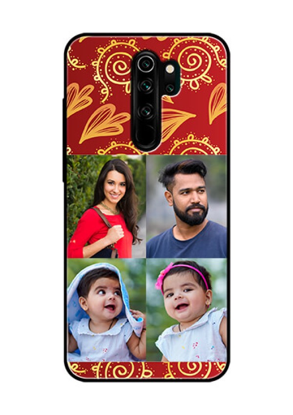 Redmi Note 8 Pro Photo Printing on Glass Case  - 4 Image Traditional Design