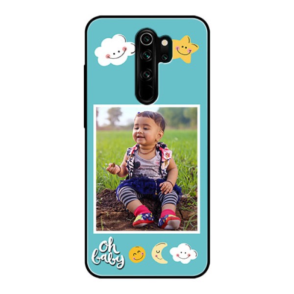 Redmi Note 8 Pro Personalized Glass Phone Case - Smiley Kids Stars Design Redmi Note 8 Pro Personalized Glass Phone Case - Smiley Kids Stars Design
