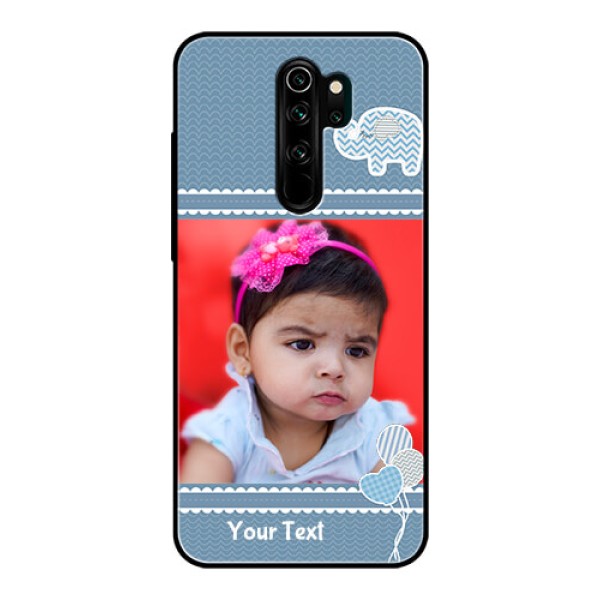 Redmi Note 8 Pro Photo Printing on Glass Case  - with Kids Pattern Design