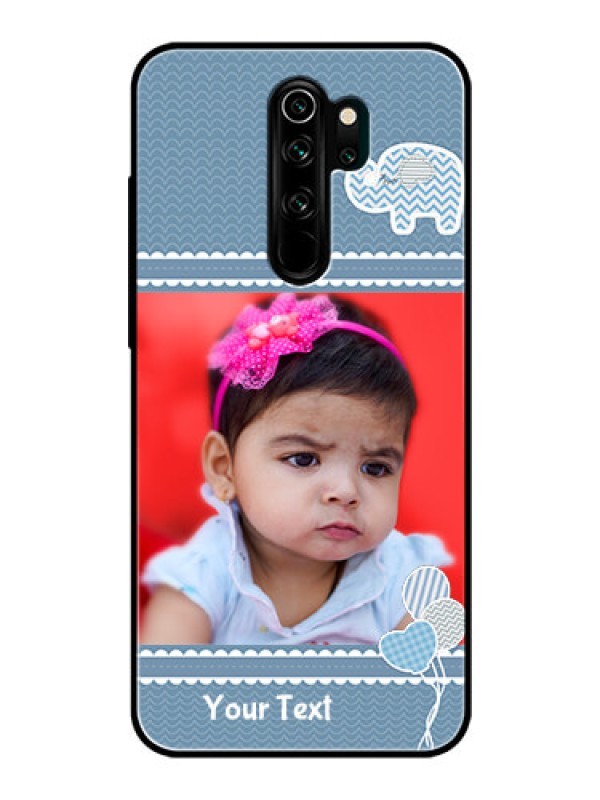 Custom Redmi Note 8 Pro Photo Printing on Glass Case  - with Kids Pattern Design