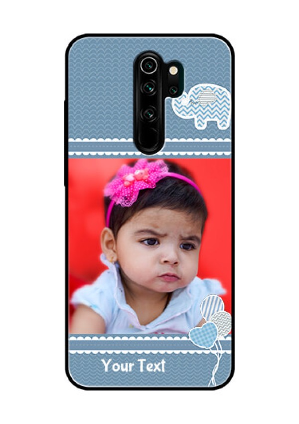 Redmi Note 8 Pro Photo Printing on Glass Case  - with Kids Pattern Design