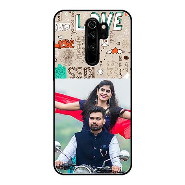 Redmi Note 8 Pro Custom Glass Phone Case  - Love Doodle Pattern 