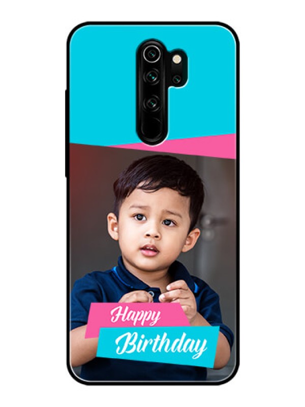 Custom Redmi Note 8 Pro Personalized Glass Phone Case  - Image Holder with 2 Color Design