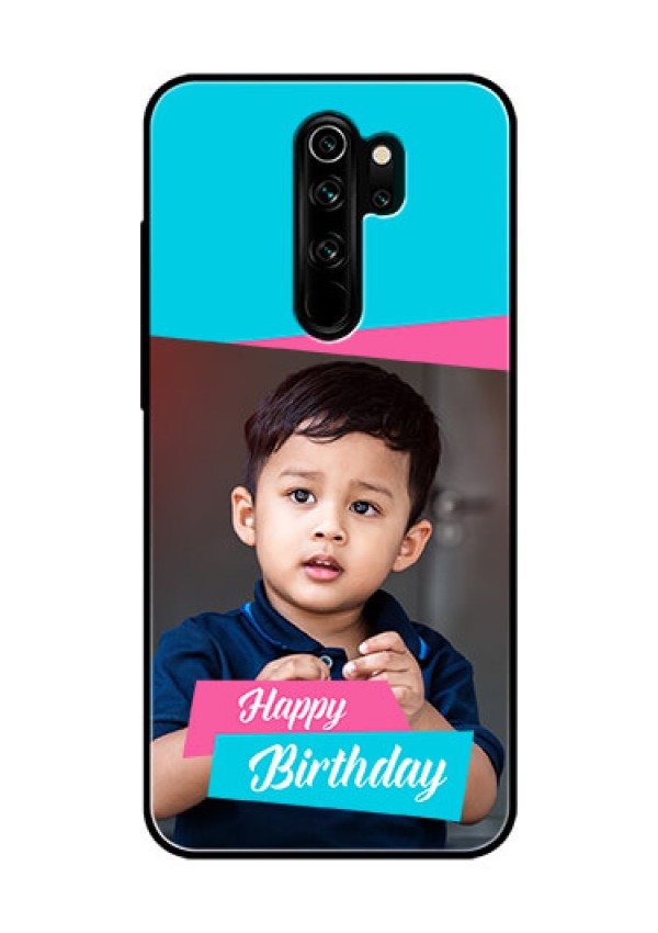 Redmi Note 8 Pro Personalized Glass Phone Case  - Image Holder with 2 Color Design