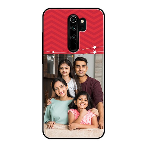 Redmi Note 8 Pro Personalized Glass Phone Case  - Happy Family Design