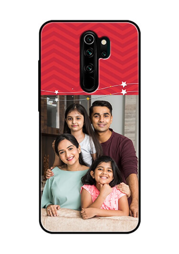 Redmi Note 8 Pro Personalized Glass Phone Case  - Happy Family Design