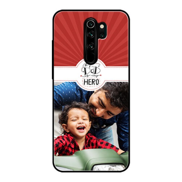 Redmi Note 8 Pro Photo Printing on Glass Case  - My Dad Hero Design