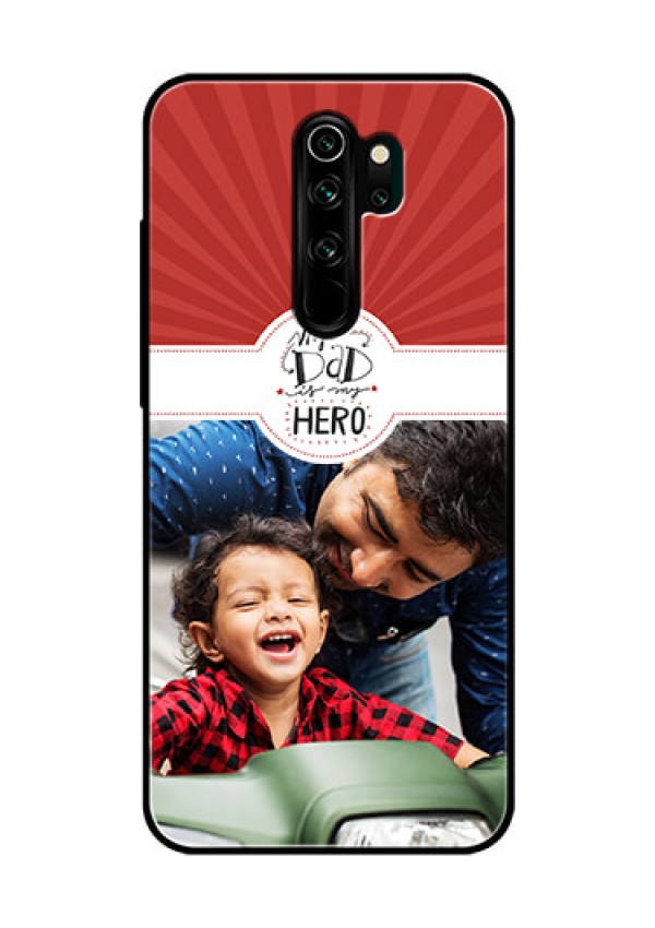 Redmi Note 8 Pro Photo Printing on Glass Case  - My Dad Hero Design