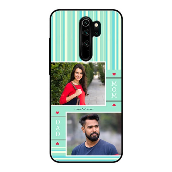 Redmi Note 8 Pro Custom Glass Phone Case  - Mom & Dad Pic Design