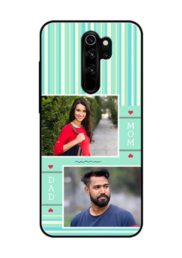Redmi Note 8 Pro Custom Glass Phone Case  - Mom & Dad Pic Design