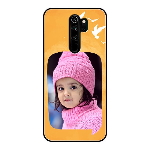 Redmi Note 8 Pro Personalized Glass Phone Case - Water Color Design with Bird Icons Redmi Note 8 Pro Personalized Glass Phone Case - Water Color Design with Bird Icons