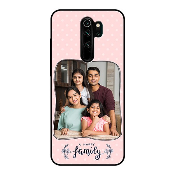Redmi Note 8 Pro Custom Glass Phone Case - Family with Dots Design Redmi Note 8 Pro Custom Glass Phone Case - Family with Dots Design