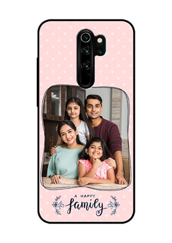 Redmi Note 8 Pro Custom Glass Phone Case  - Family with Dots Design