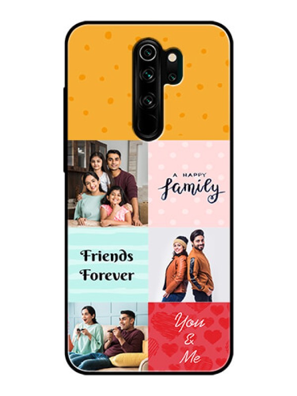 Custom Redmi Note 8 Pro Personalized Glass Phone Case  - Images with Quotes Design