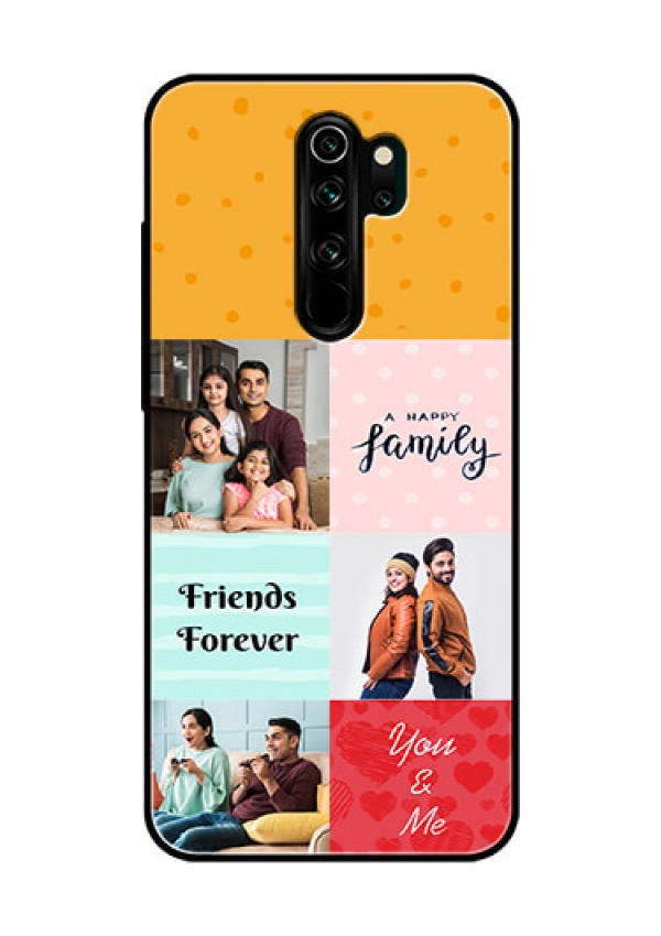 Redmi Note 8 Pro Personalized Glass Phone Case  - Images with Quotes Design