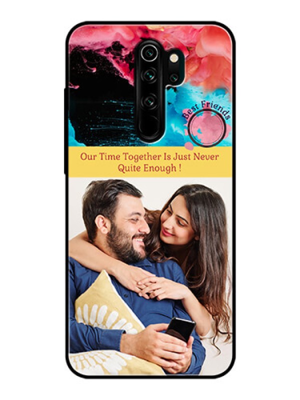 Custom Redmi Note 8 Pro Custom Glass Mobile Case  - Quote with Acrylic Painting Design