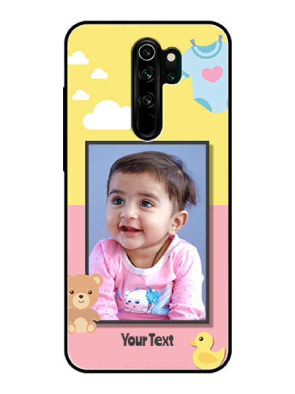 Custom Redmi Note 8 Pro Photo Printing on Glass Case  - Kids 2 Color Design