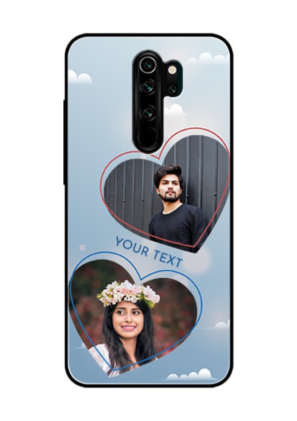 Redmi Note 8 Pro Custom Glass Mobile Case  - Blue Color Couple Design 