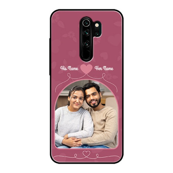Redmi Note 8 Pro Photo Printing on Glass Case  - Love Floral Design