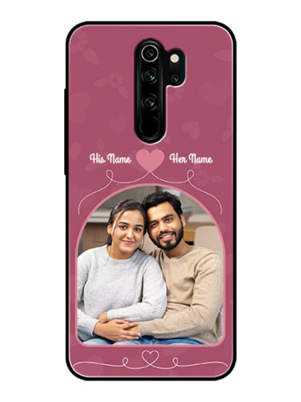 Custom Redmi Note 8 Pro Photo Printing on Glass Case  - Love Floral Design