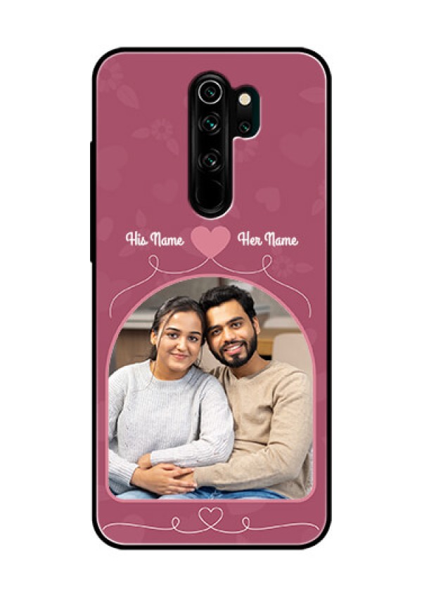 Redmi Note 8 Pro Photo Printing on Glass Case  - Love Floral Design