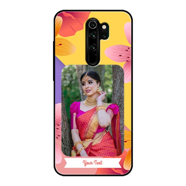 Redmi Note 8 Pro Custom Glass Mobile Case  - 3 Image With Vintage Floral Design