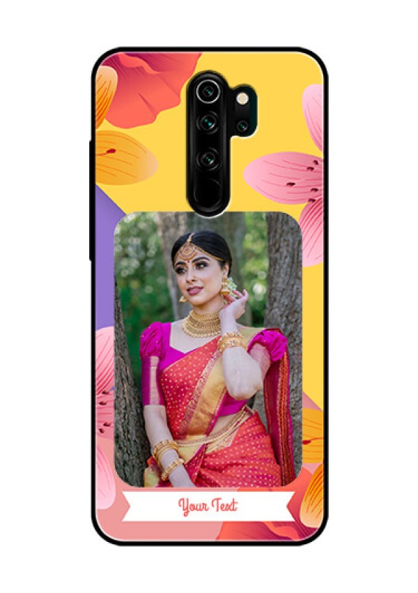 Redmi Note 8 Pro Custom Glass Mobile Case  - 3 Image With Vintage Floral Design