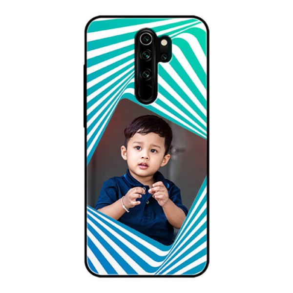Redmi Note 8 Pro Personalized Glass Phone Case  - Abstract Spiral Design