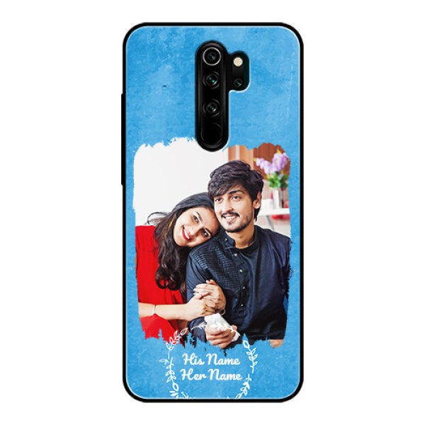 RedmiNote 8 Pro Custom Glass Phone Case - Blue Color Vintage Design RedmiNote 8 Pro Custom Glass Phone Case - Blue Color Vintage Design