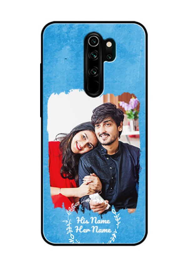 RedmiNote 8 Pro Custom Glass Phone Case - Blue Color Vintage Design