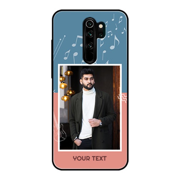 Redmi Note 8 Pro Photo Printing on Glass Case - with Color Musical Note Design Redmi Note 8 Pro Photo Printing on Glass Case - with Color Musical Note Design
