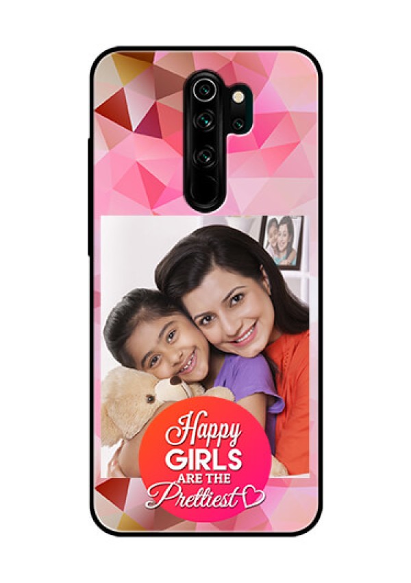 Redmi Note 8 Pro Photo Printing on Glass Case  - Abstract Triangle Design