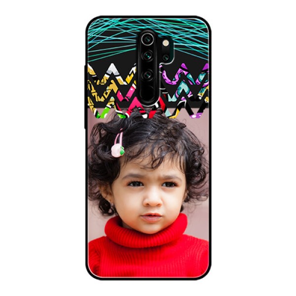 Redmi Note 8 Pro Personalized Glass Phone Case  - Neon Abstract Design