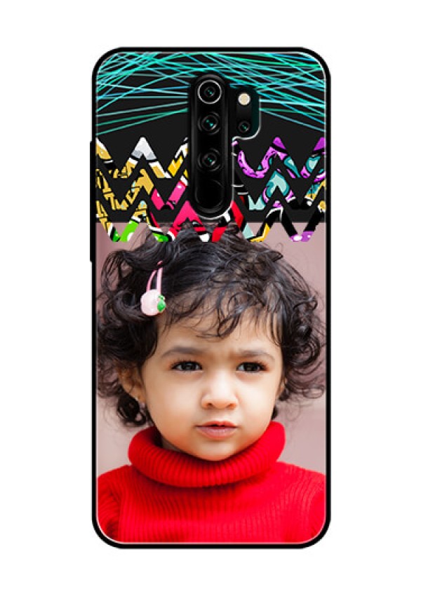 Redmi Note 8 Pro Personalized Glass Phone Case  - Neon Abstract Design